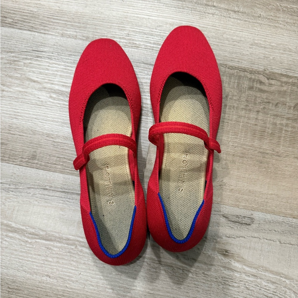 Rothy's The Square Mary Jane Lollipop Red